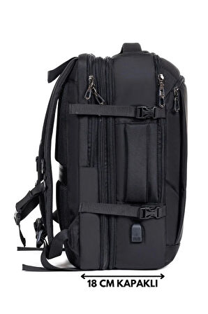 Su Geçirmez Oxford Kumaş, Ortopedik ve Fonksiyonel Körüklü Çanta 15.6  Leptop ve Tablet 10 Gözlü