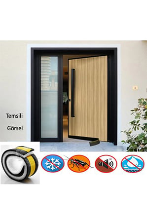Yapışkanlı Kapı Altı Eşik Süngeri İnce Köpük Soğuk İzolasyon Bandı Fitili 90 cm Toz Böcek Engelleme
