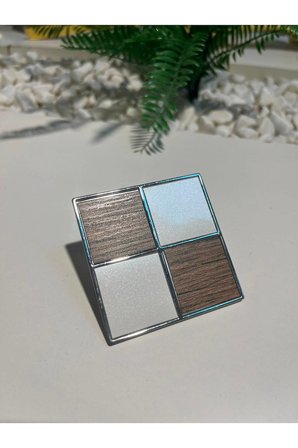 Dama Kare Metal Kulp 32mm Ceviz Krom Beyaz Dolap Kapak Tv Ünite Modern Çekmece Mobilya Komodin Konsol Gümüş