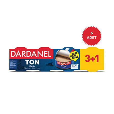 Dardanel Ayçiçekyağlı Ton Balığı 4 X75 Gr(3+1) 6 'li