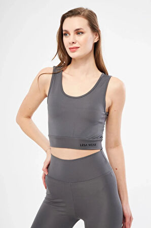 Lesa Wear Halter Yaka Spor Sütyeni Crop Top