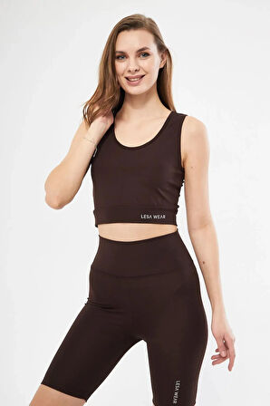 Lesa Wear Halter Yaka Spor Sütyeni Crop Top