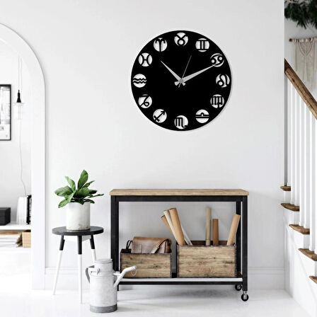 Burç Modern Tasarımlı Dekoratif duvar saat 