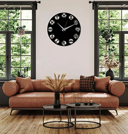 Burç Modern Tasarımlı Dekoratif duvar saat 