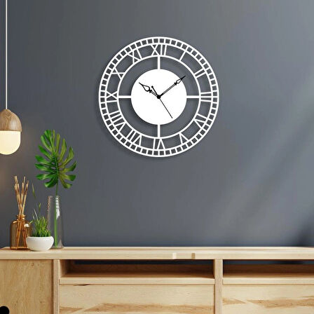 Beyaz Modern Dekoratif dekor Saat 