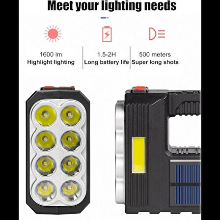 Dodes Güneş Enerjili Kamp Av Feneri