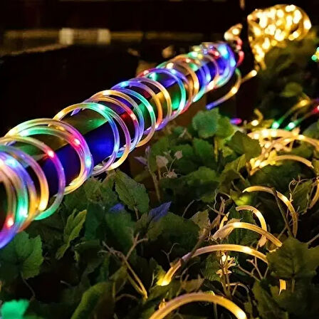 Dodes 10 Metre 100 LED Solar RGB Işık (Şeffaf Kablolu)
