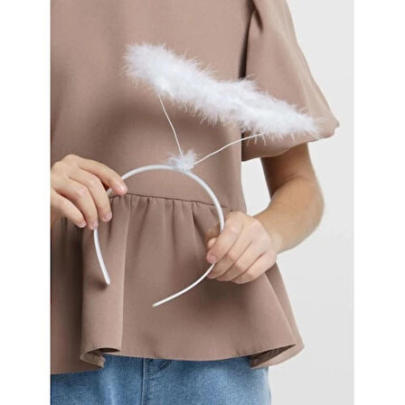 Dodes Beyaz Otrişli Tüylü Esnek Yapı Melek Haresi Melek Tacı