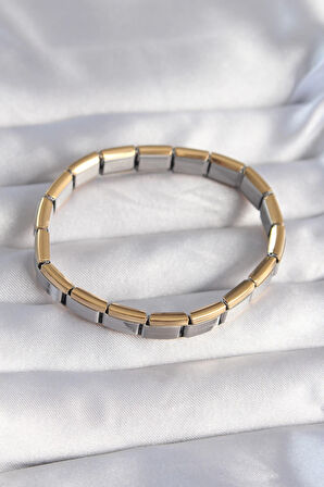 Dodes 316L Çelik Çift Renk Yazılı Nomination Bileklik TG27BB6111