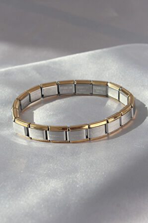 Dodes 316L Çelik Çift Renk Yazılı Nomination Bileklik TG27BB6111