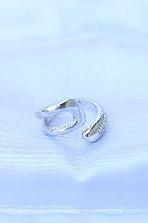 Dodes Dodes Pirinç Gümüş Renk Ayarlanabilir Yüzük TG27BYK3175