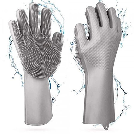 Dodes Sihirli Isıya Dayanıklı Silikon Çok Amaçlı Bulaşık Eldiven Fırçası Magic Gloves