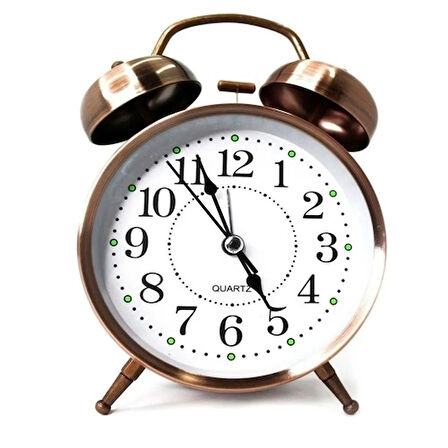 Dodes Büyük Boy Metal Bakır Çalar Saat