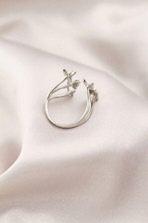 Dodes Gümüş Renk Metal Kelebek Model Kadın Yüzük TG27BYK2190