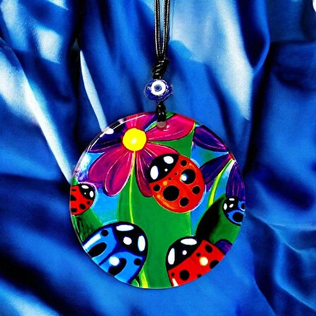 Dodes Uğur Böcekli Cam Duvar Dekoru Hediyelik Süs