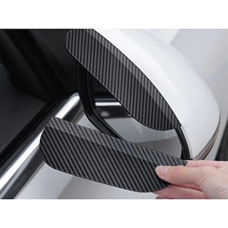 Dodes Araba Ayna Yağmur Koruyucu Siper Karbon Desenli
