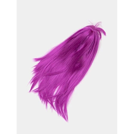 Dodes Fuşya Renk Düz Kesim Uzun Parti Peruğu Takma Saç