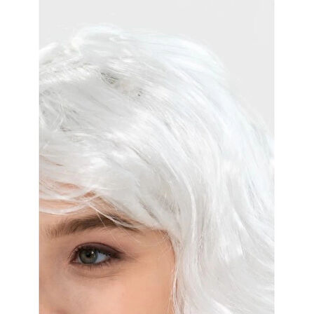 Dodes Beyaz Renk Kahküllü Dalgalı Uzun Parti Peruğu