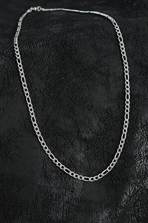 Dodes Dodes 316L Çelik Klasik Figaro Zincir Model Gümüş Renk Erkek Kolye TG27ERK1393