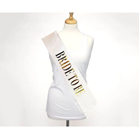 Dodes Altın Yazılı Bride To Be Simli Kuşak Kemer