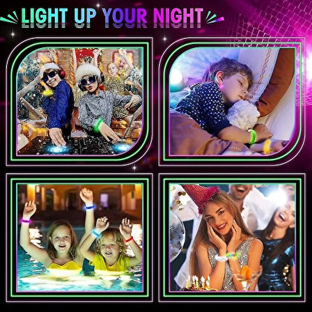 Dodes Led Işıklı Pilli Işıklı Rengarenk Kalın Bileklik Işıklı Bilezik Karışık Renk 1 Adet