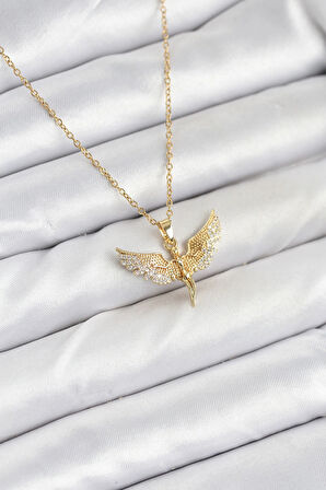Dodes Dodes 316L Çelik Zincir Gold Renk Melek Model Kadın Kolye TG27BKO10621
