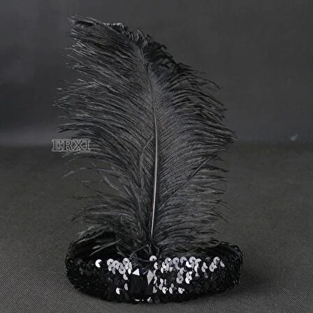 Dodes Yılbaşı Saç Tüyü Saç Bandı Siyah Renk