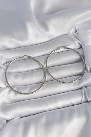 Dodes 316 Çelik Gümüş Renk 53 mm Halka Model Kadın Küpe TG27BKP10517