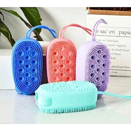 Dodes Süngerli Silikon Banyo Kesesi