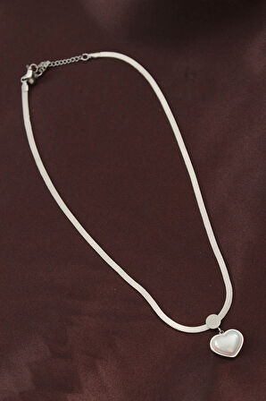 Dodes 316L Çelik İtalyan Zincir Kalp Kolye TG27BKO6207