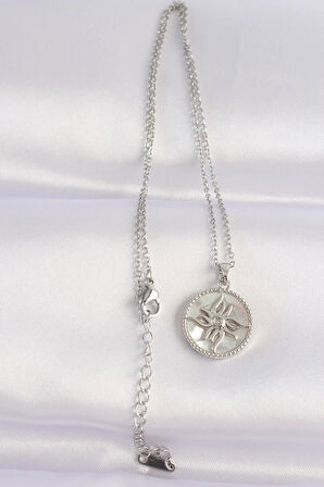 Dodes Dodes 316L Çelik Zincir Gümüş Renk Oval Tasarımlı Güneş Kolye TG27BKO8663