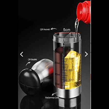 Dodes Çift Ölçekli Yağ ve Sirke Sprey Şişesi