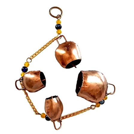 Dodes Bronz Renk Boncuklu Rüzgar Çanı