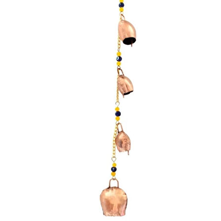 Dodes Bronz Renk Boncuklu Rüzgar Çanı