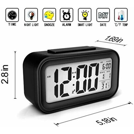 Dodes Dijital Alarmlı Masa Saati