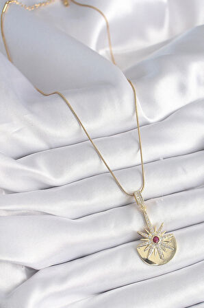 Dodes Dodes 316L Çelik Gold Renk Zirkon Taşlı Yıldız Model Kadın Kolye TG27BKO9518