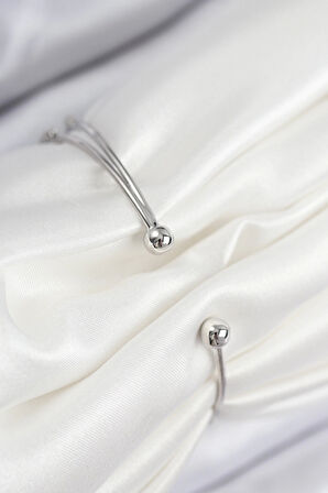 Dodes Pirinç Zirkon Taşlı Su Yolu Model Gümüş Renk Kadın Bileklik TG27BB7882