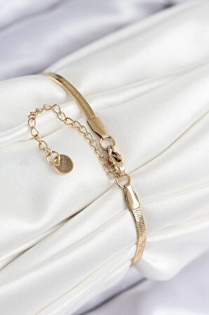 Dodes 316L Çelik Nazar Boncuk Detaylı Hayat Ağacı Model İtalyan Zincir Gold Renk Kadın Bileklik TG27BB7827