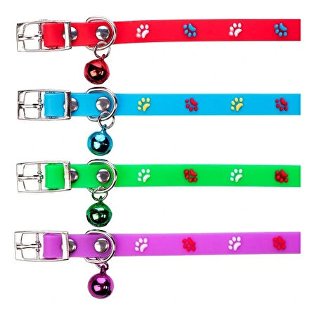 Dodes Pati Figürlü Ayarlanabilir Silikon Kedi Tasması