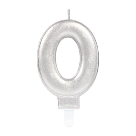 Dodes 0 Rakamı Mum Gümüş Renk