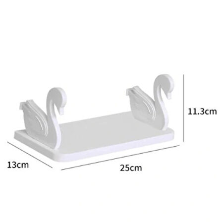Dodes Kuğu Tasarımlı Kendinden Yapışkanlı Raf