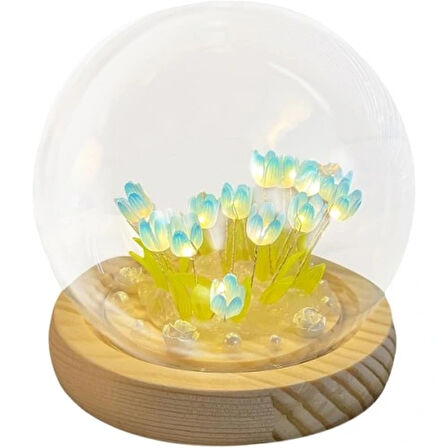 Dodes LED Işıklı Kendin Yap Lale Cam Küre