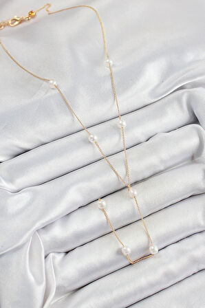 Dodes Dodes Pirinç İnci Figürlü Y Model Gold Renk Kadın Kolye TG27BKO10340