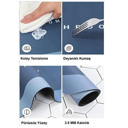 Dodes Oval Süper Emici Banyo Paspası