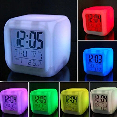 Dodes Renk Değiştiren Küp Saat