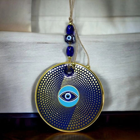 Dodes Yaldızlı Nazar Boncuklu Duvar Süsü Gözlü Duvar Dekoru