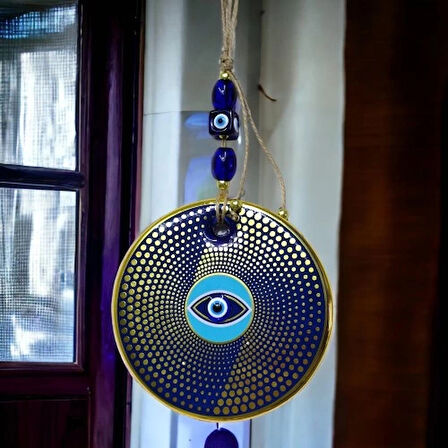 Dodes Yaldızlı Nazar Boncuklu Duvar Süsü Gözlü Duvar Dekoru