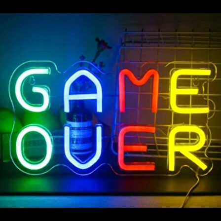 Dodes GAME OVER Yazılı Neon Led