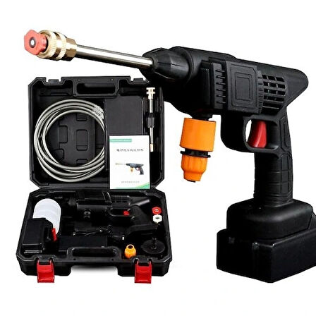 Dodes 48V Şarjlı Çift Bataryalı Taşınabilir Basınçlı Oto Yıkama Bahçe Sulama Tabancası