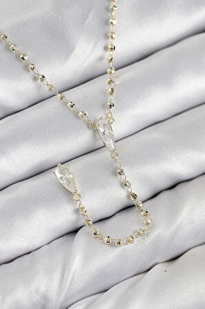 Dodes Pirinç Zirkon Taşlı Gold Renk Kadın Y Kolye TG27BKO10497